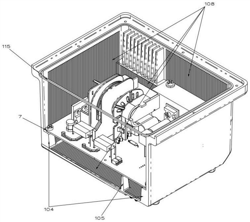 An air-cooled oil-immersed industrial microwave frequency conversion power supply