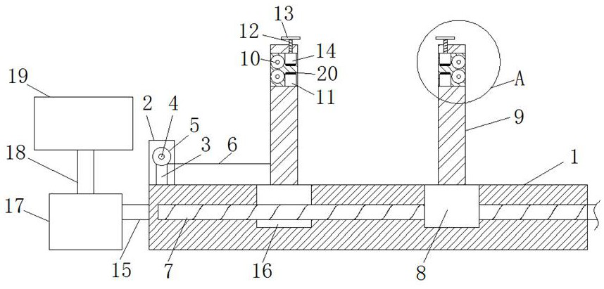 Device for detecting tensile strength of wide-width water-soluble film and using ball screw principle