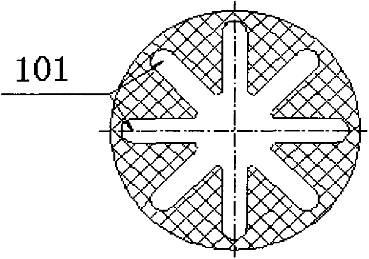 Charging grain structure of solid rocket engine