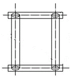 Cement grinding mill foundation suspension type reserved hole embedding method