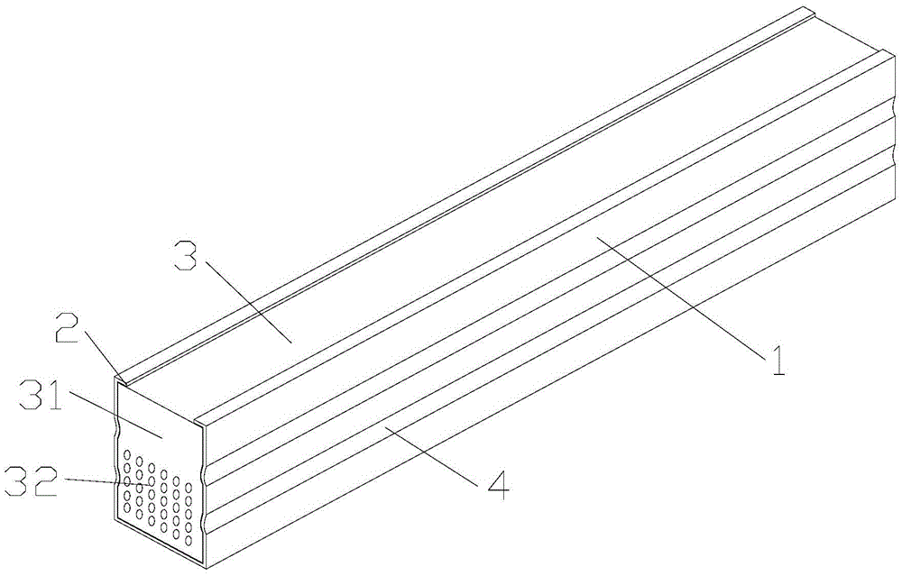 A hollow composite building support structure and its manufacturing method