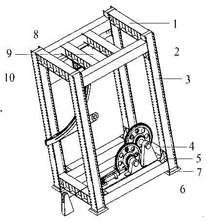 Rack and pinion hydraulic pressure horizontal loading retraction and extending test table mechanism