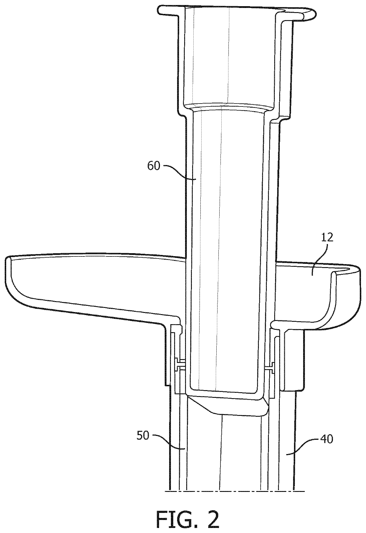 Feeding tube with integrated sealing element