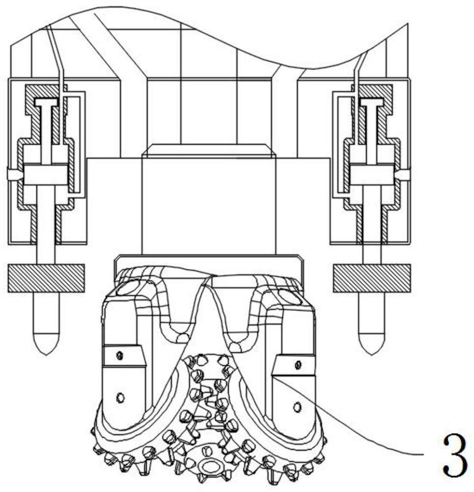 Cutter head of small-caliber rectangular-section vertical shaft heading machine suitable for hard rocks