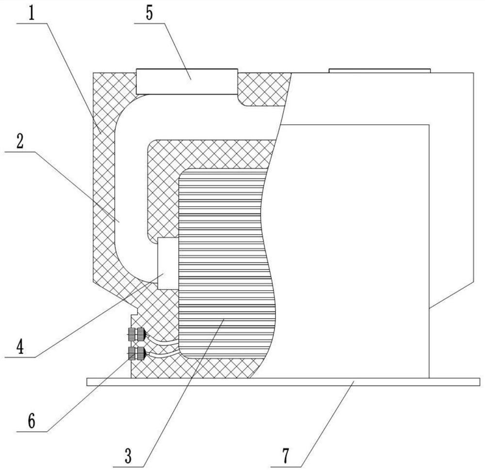 Epoxy pouring type current transformer and manufacturing method thereof