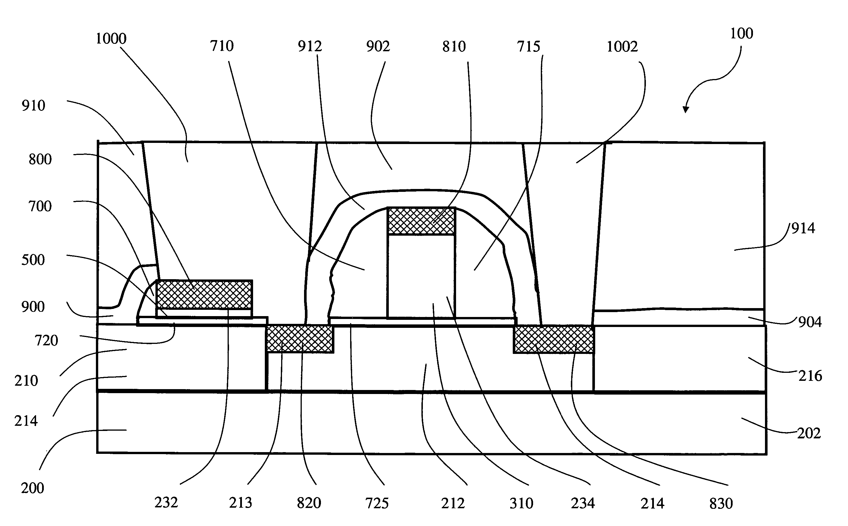 Structure and method for making high density mosfet circuits with different height contact lines