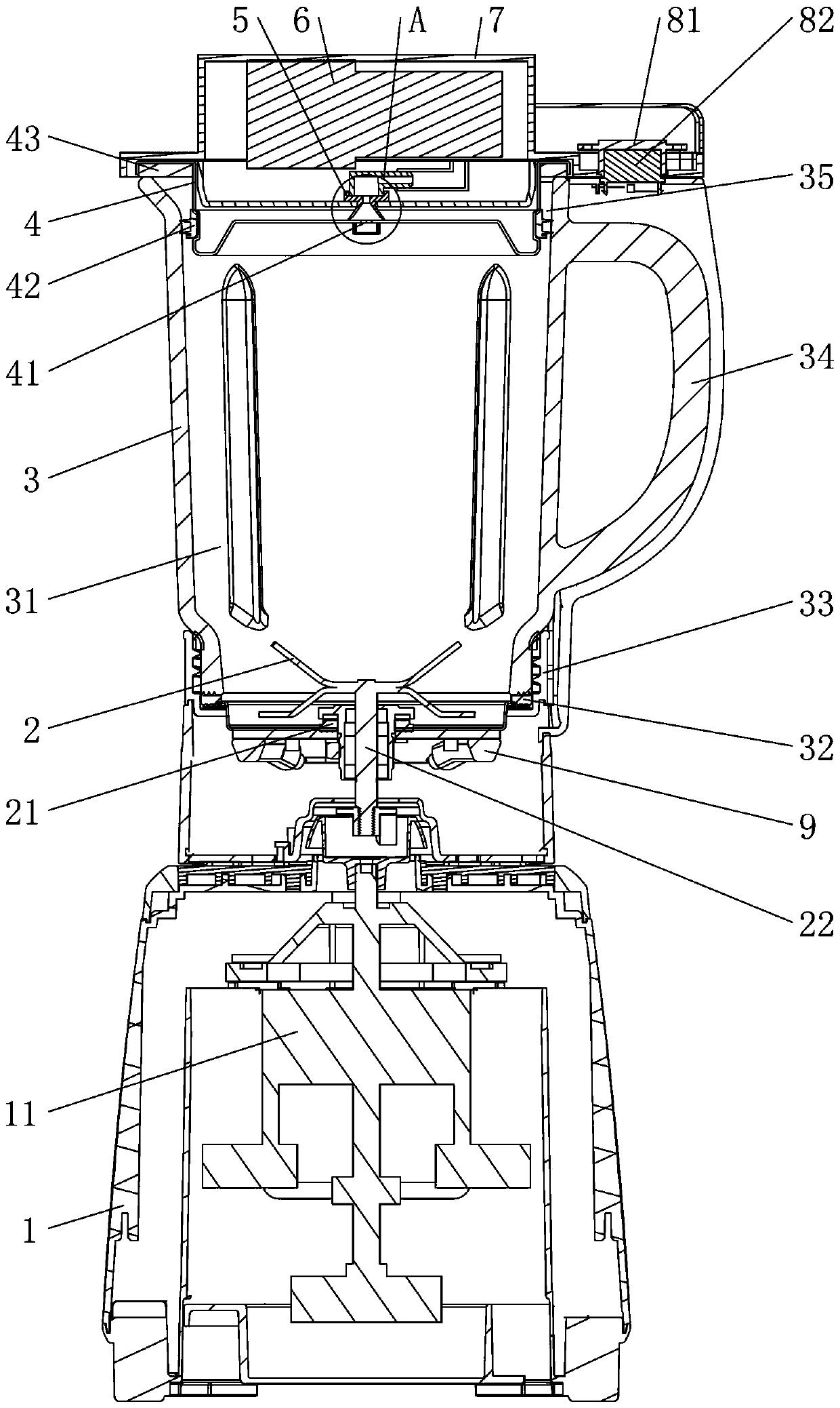 Easily cleaned vacuumizing container for food processing