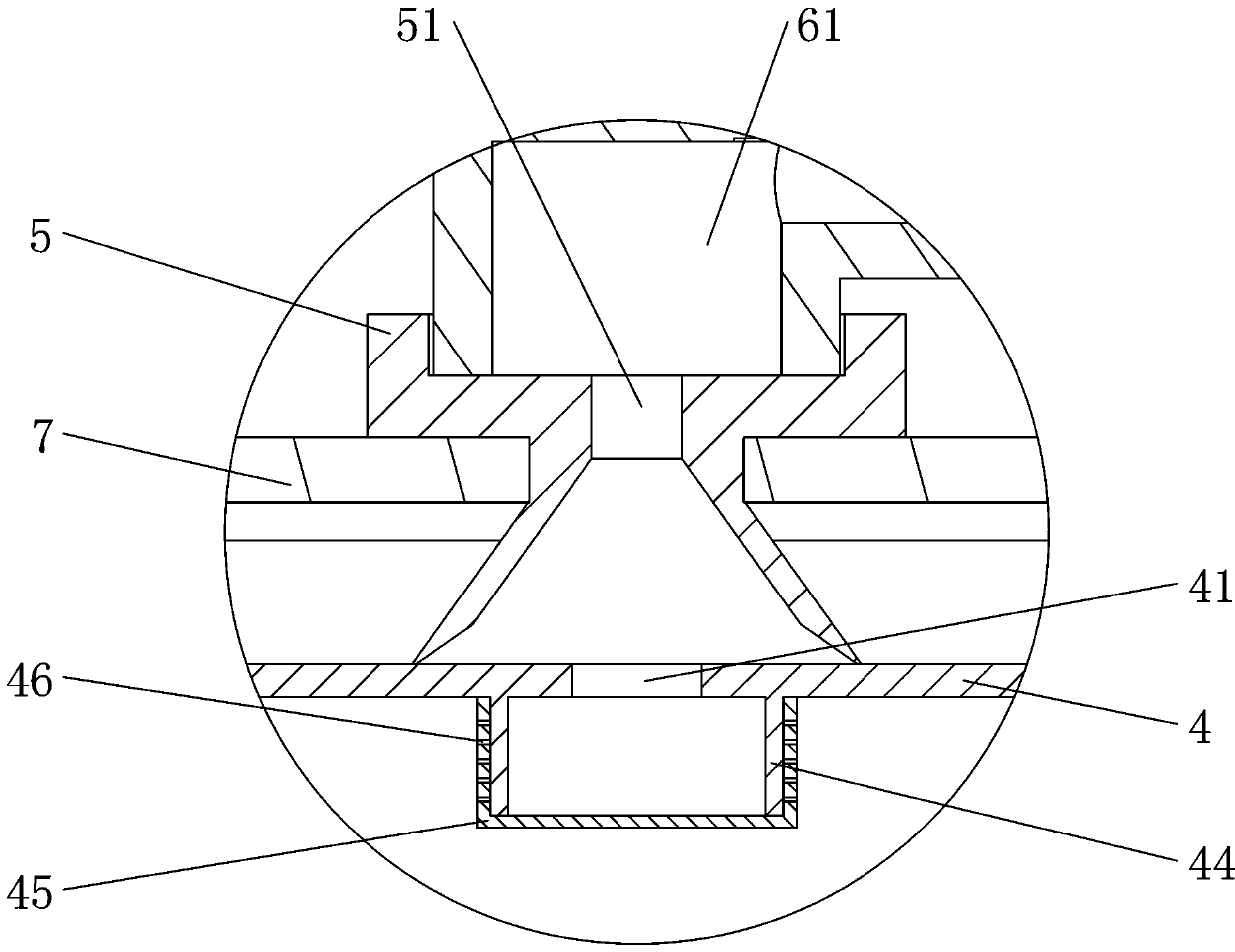 Easily cleaned vacuumizing container for food processing