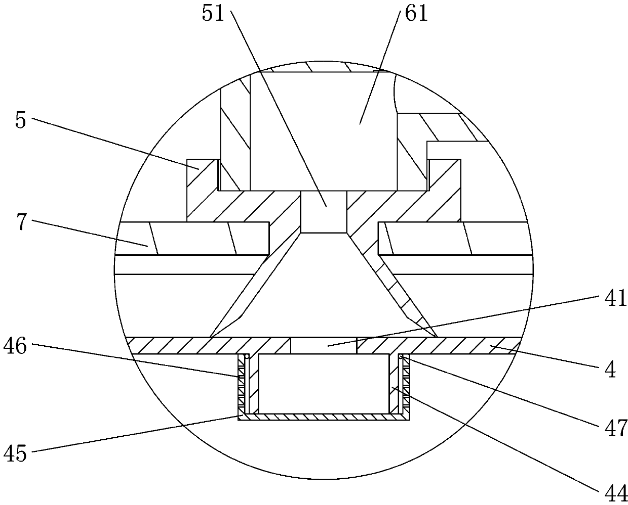 Easily cleaned vacuumizing container for food processing