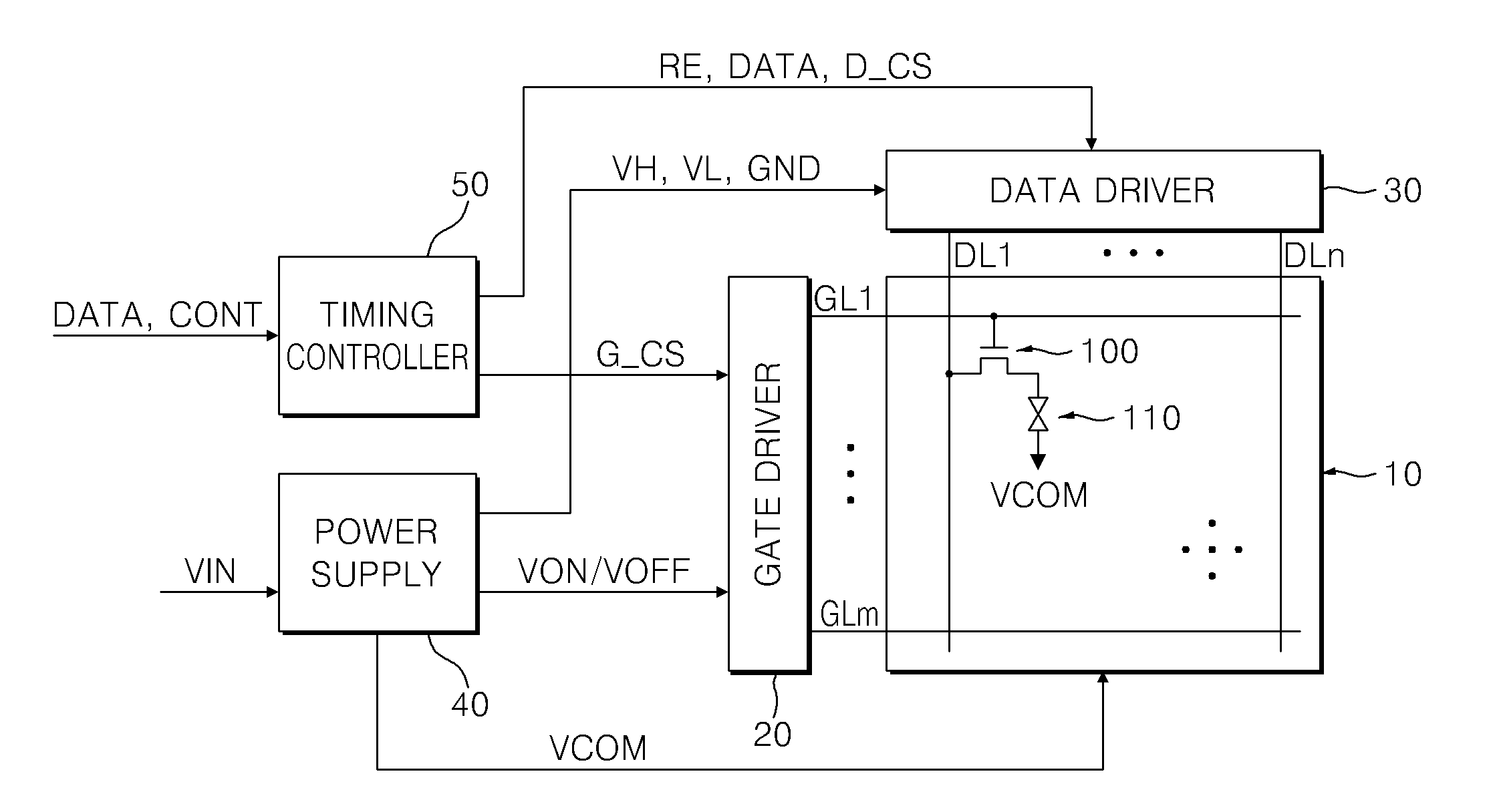 Electro-optic display device and method of driving the same