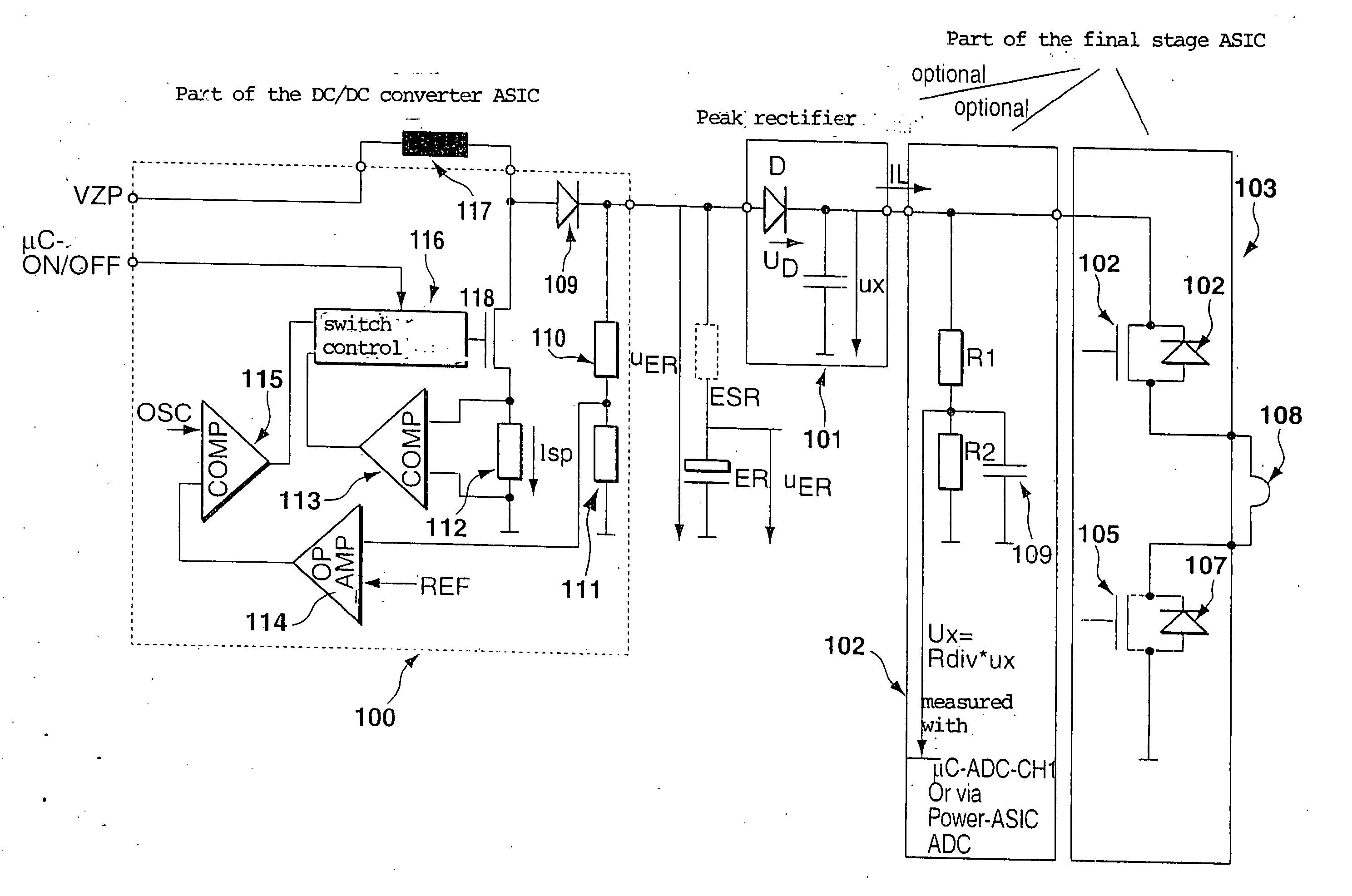 Device and method for monitoring at least one energy reserve capacitor in a restraint system