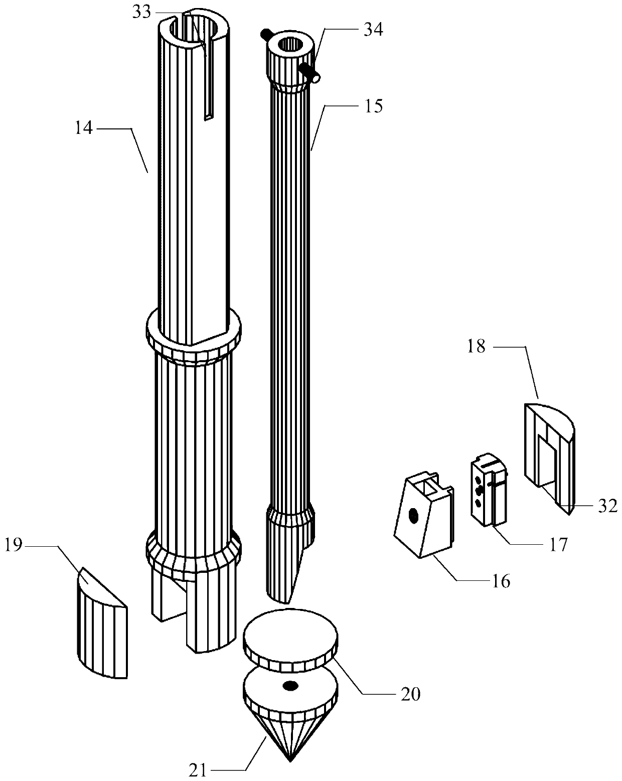 Penetrating Soil Strength and Wave Velocity Combined Testing Device and Application Method