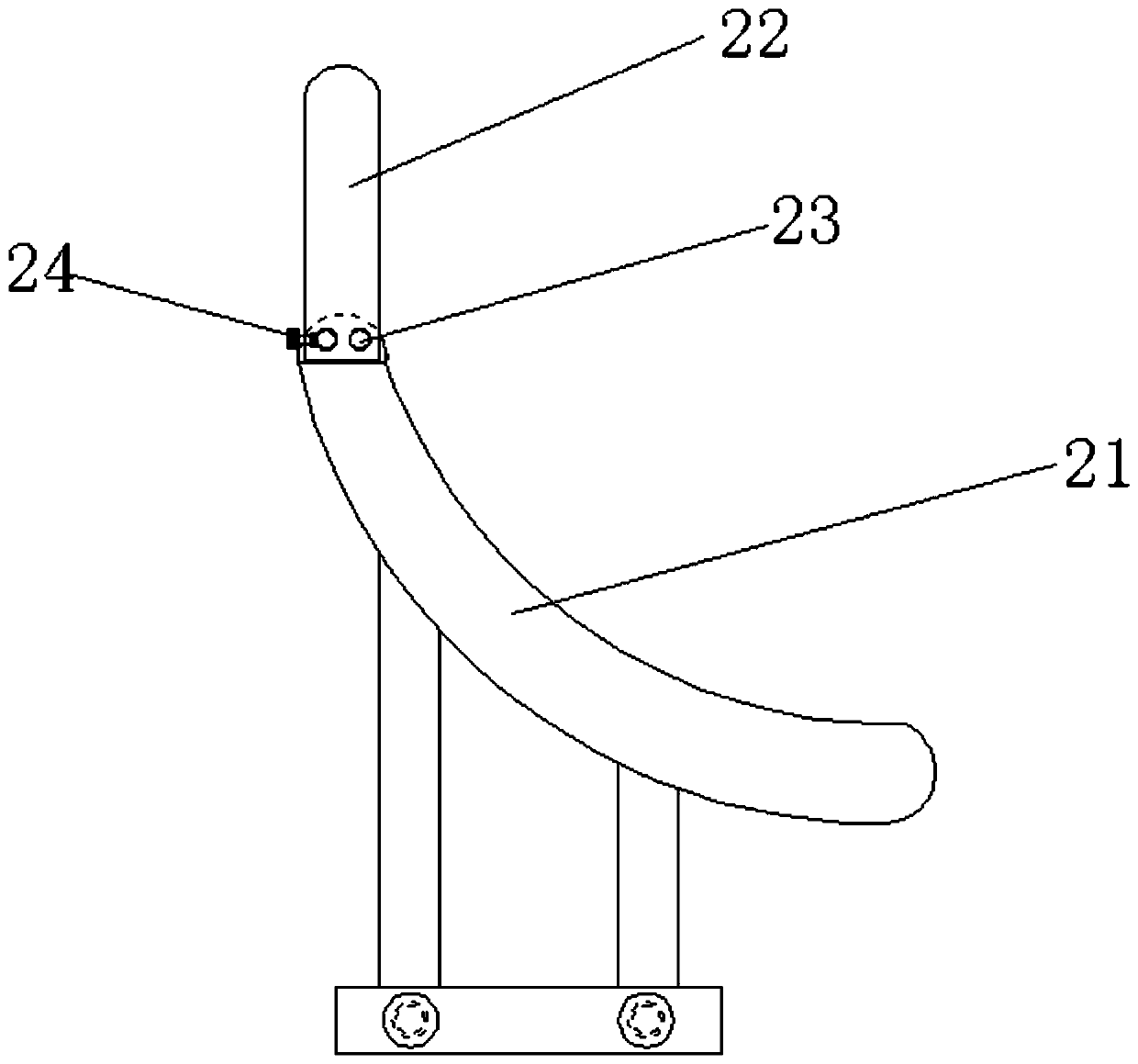 Operating bed for cesarean convenient for placing anesthetic body position