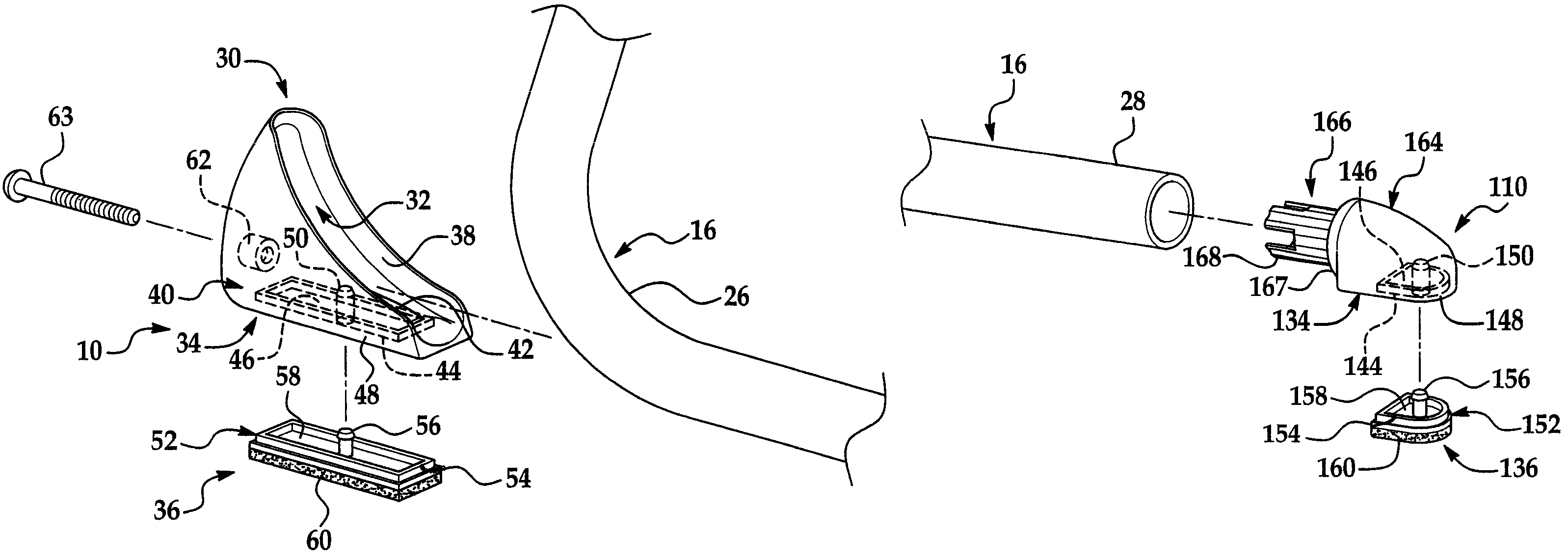 Furniture-foot assemblies