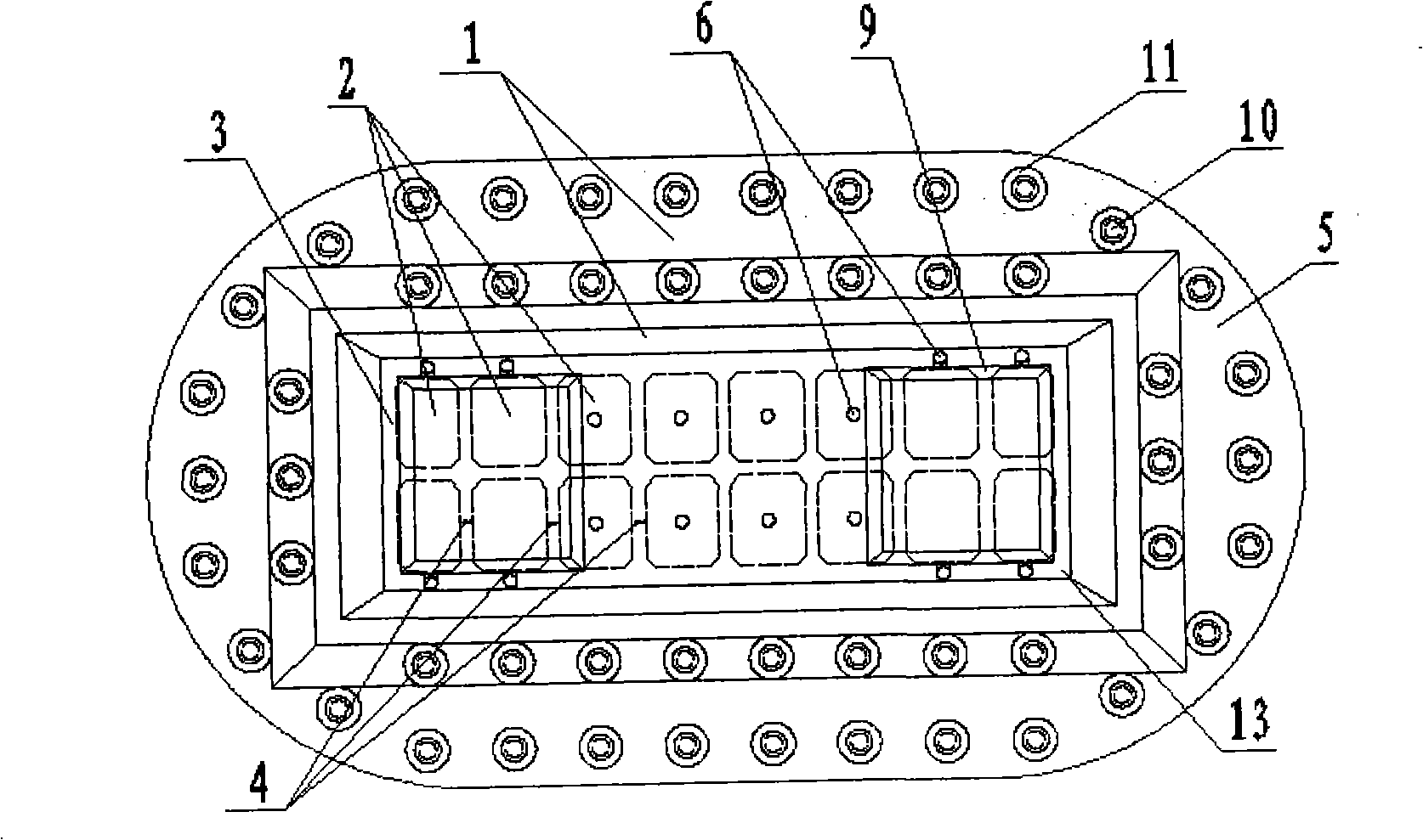 Steel cavity stranded caisson-pile inverse-way composite base and construction method