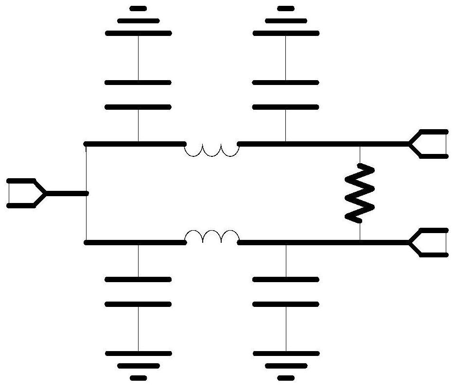 Topological structure of n-path monolithic lumped power divider and design method thereof