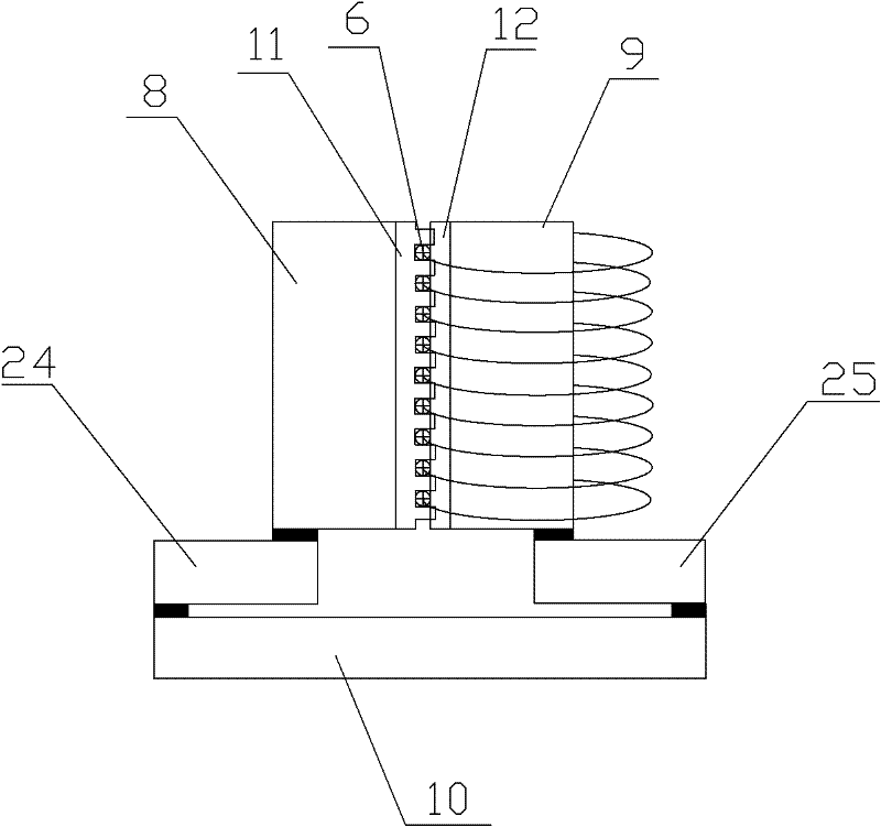 Optical fiber sensing device based on optical fiber bending deformation