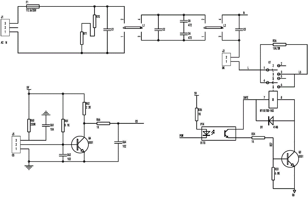 Anti-interference treadmill control circuit having compensation and automatic protection functions