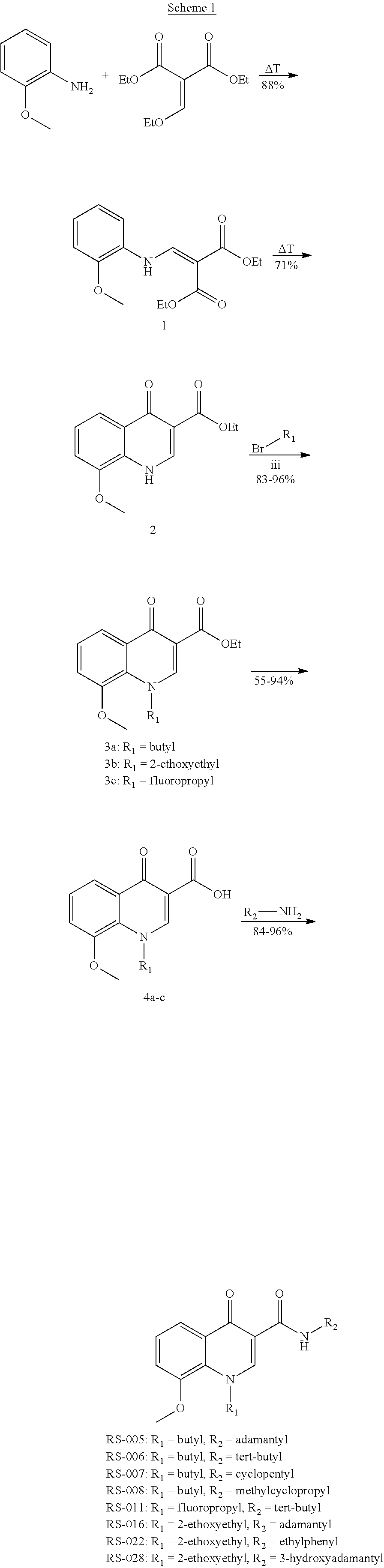 4-oxo-1, 4-dihydroquinoline-3-carboxamide as selective ligand for cannabinoid receptor 2 for diagnosis and therapy