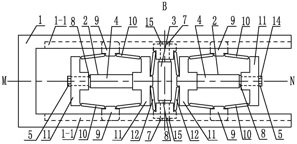 Inner driving type passive clamping piezoelectric actuator