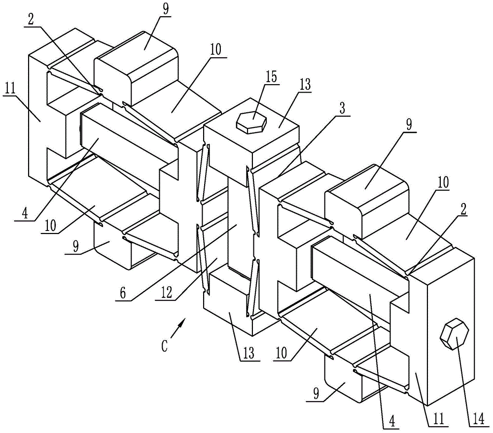 Inner driving type passive clamping piezoelectric actuator