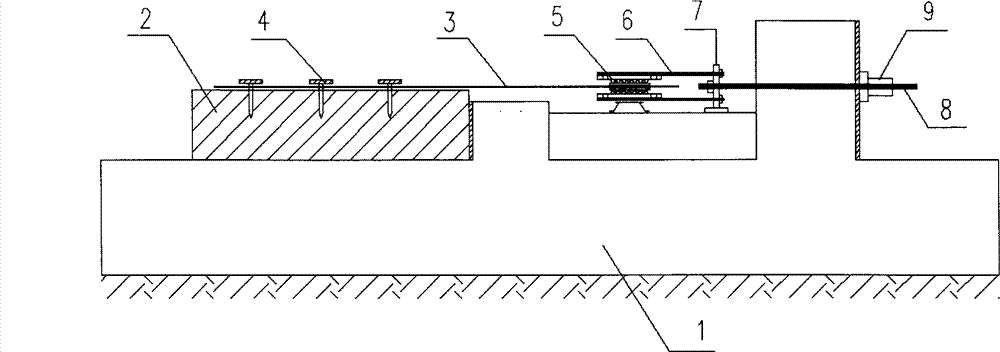 Anchorage performance detection testing apparatus and method for carbon fiber adhesion reinforcement