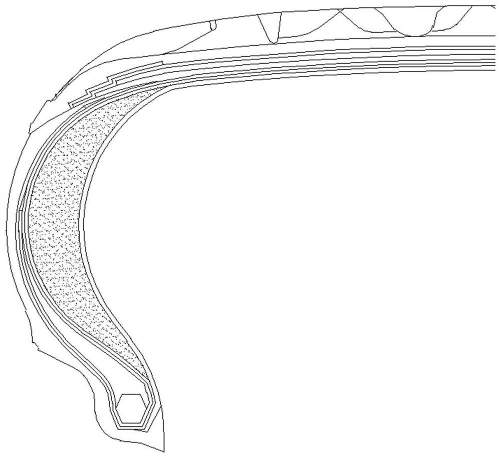 Screening method of under-inflation protection tire supporting rubber, obtained supporting rubber and tire containing supporting rubber