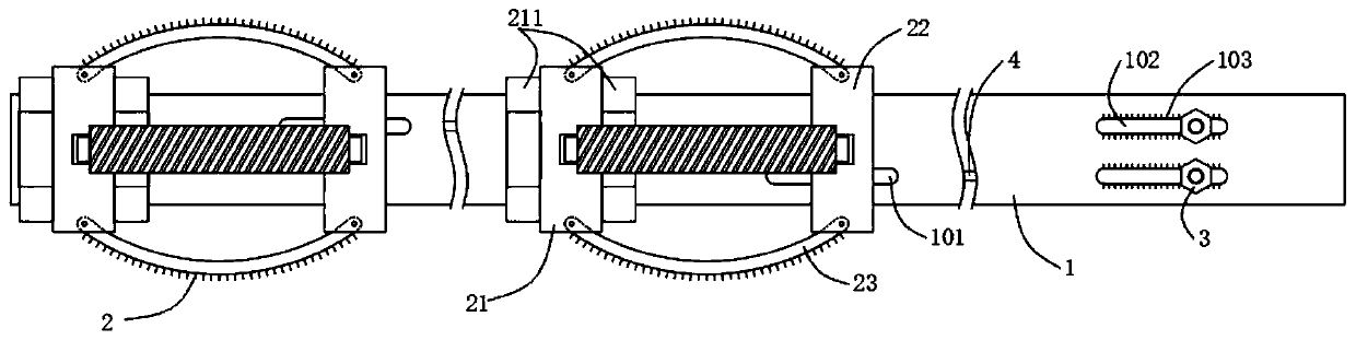 Pipe fitting inner wall grinding device with variable diameter