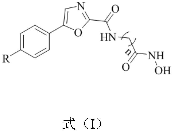 Oxazole histone deacetylase inhibitor and preparation method thereof