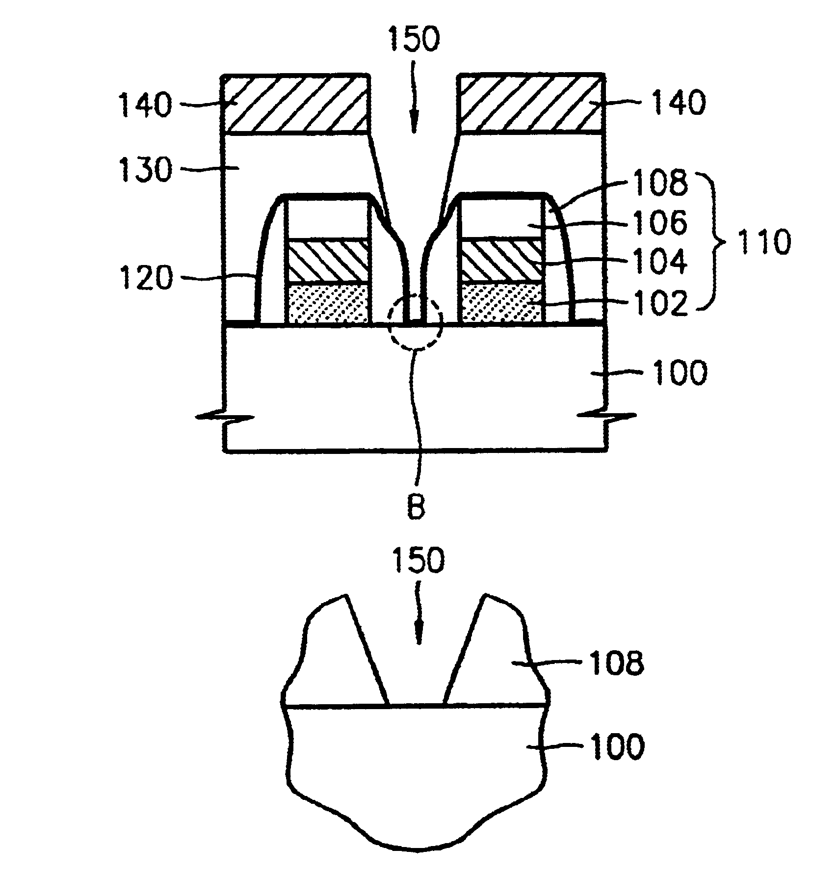 Semiconductor device having an etch stopper formed of a sin layer by low temperature ALD and method of fabricating the same