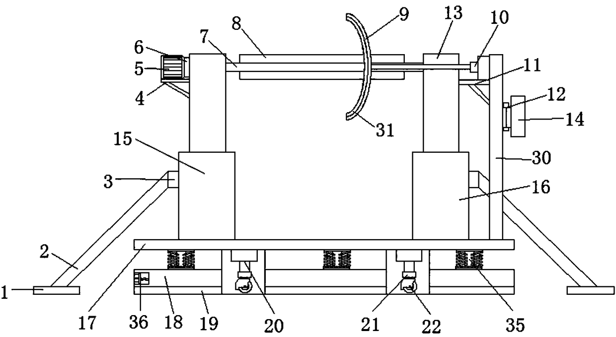 Cable supporting device with good stability for erecting power cables