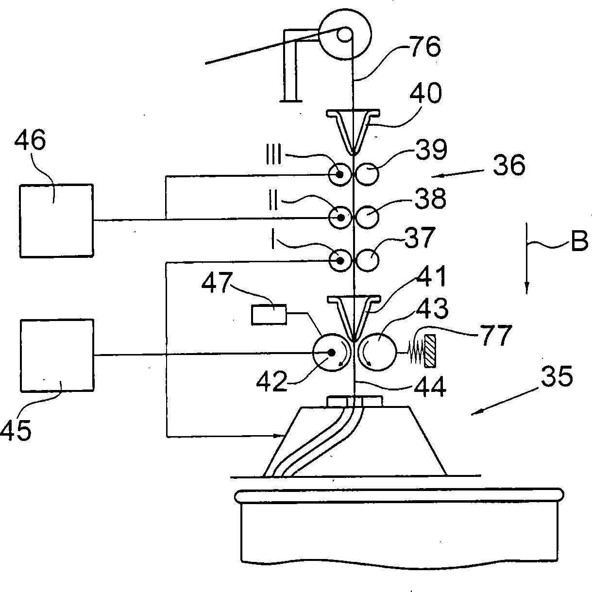 Apparatus for on spinning room preparation machine for correcting measurement signal