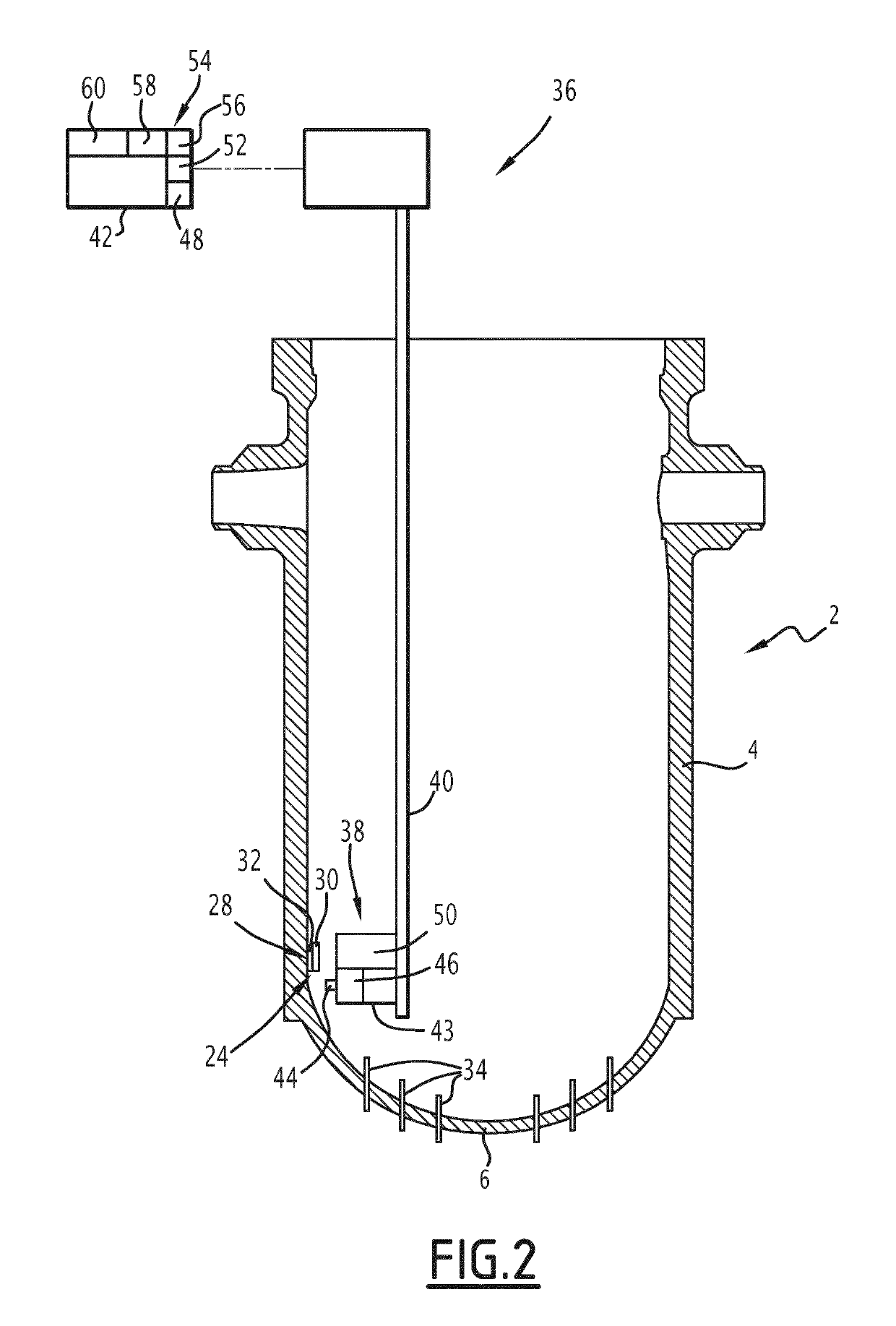 Method and device for inspecting a nuclear reactor part