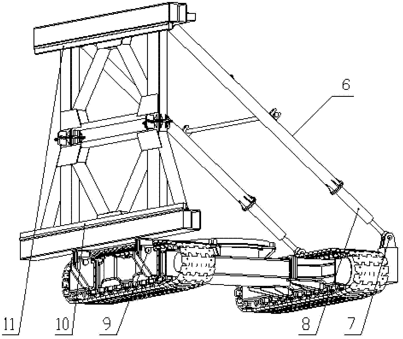 Chain cutter type mixing pile wall forming equipment