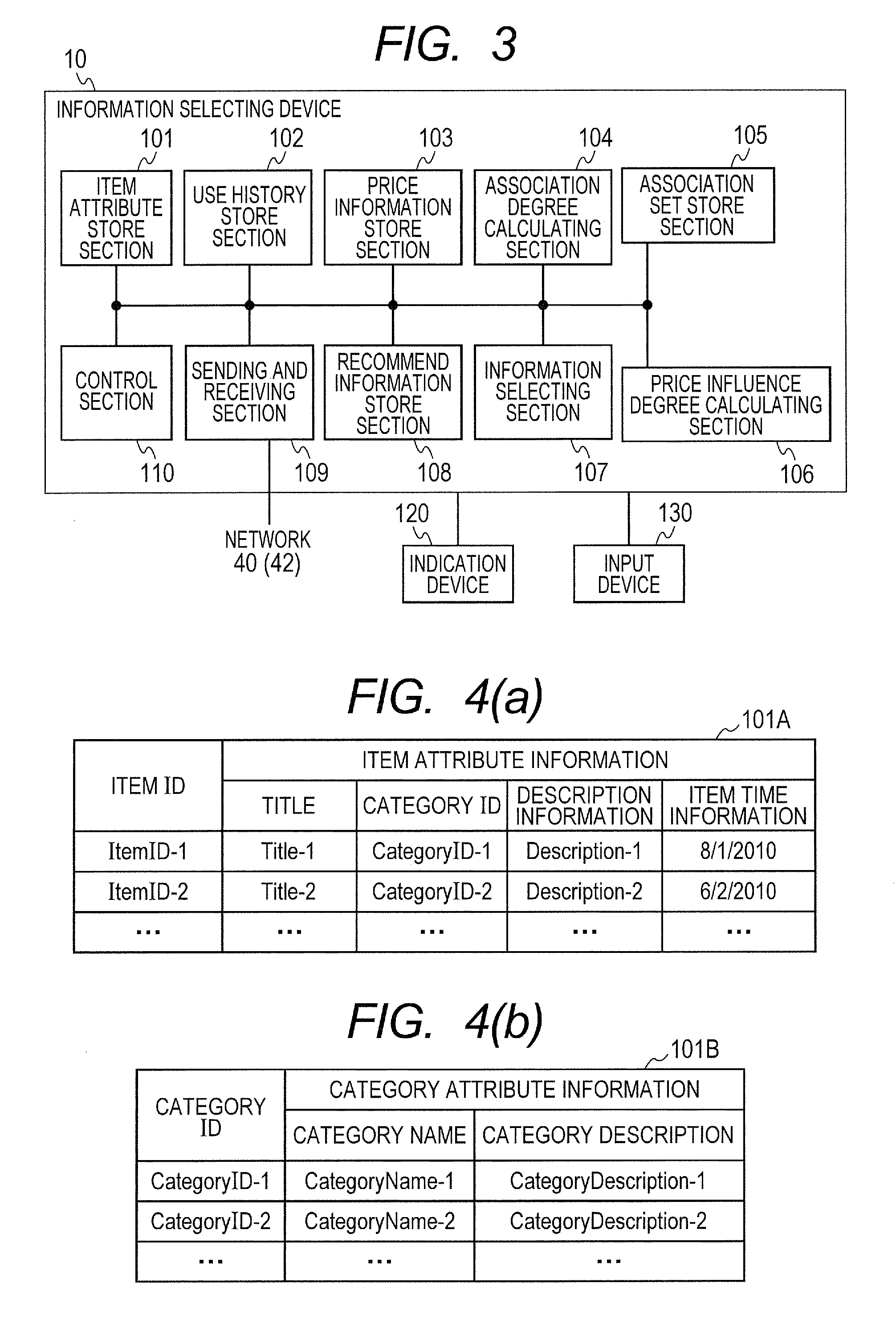 Information selecting apparatus and method, and computer program