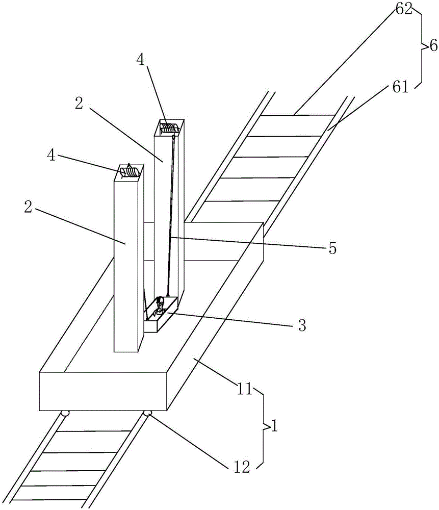 Mechanical automatic lifting slipway scaffold assembly