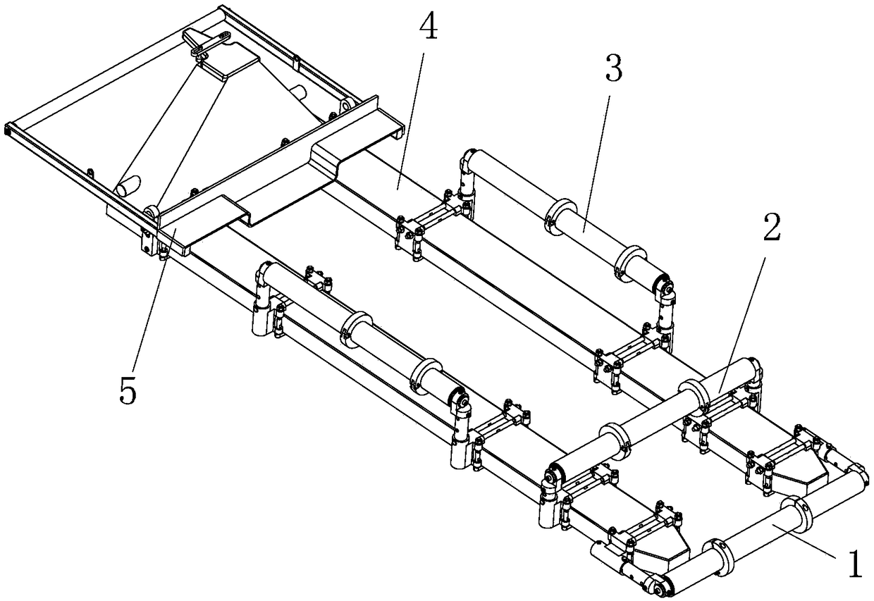 Detachable assembled road steel bridge handling and erecting vehicle