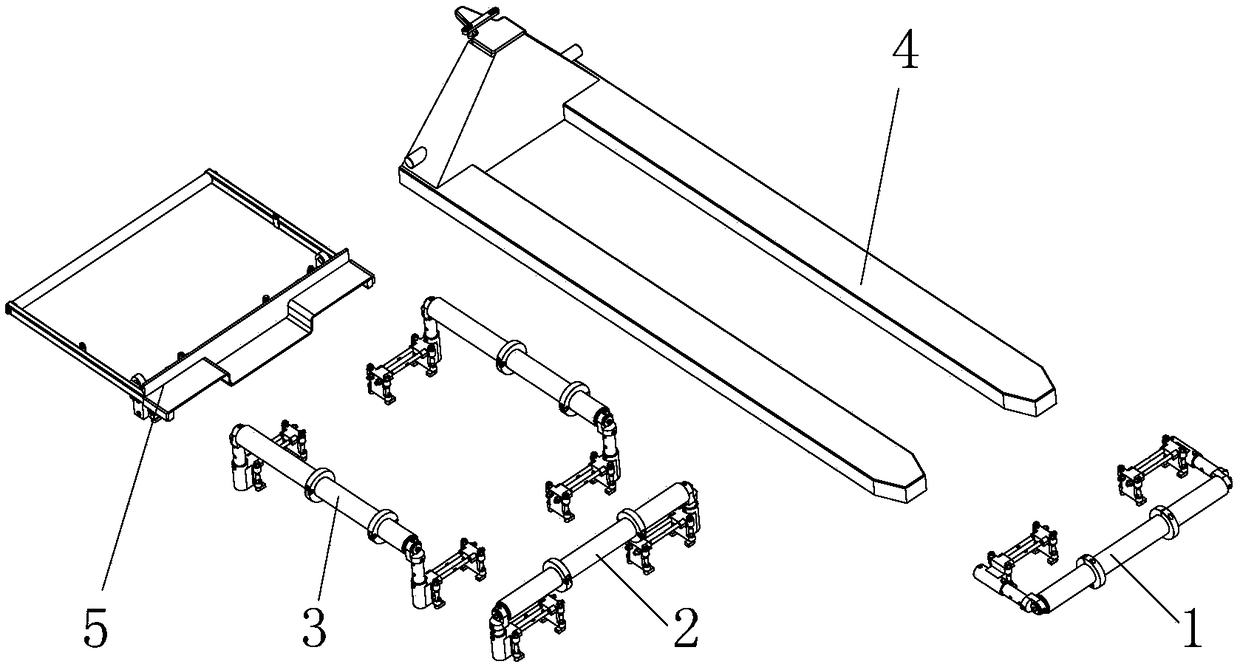 Detachable assembled road steel bridge handling and erecting vehicle