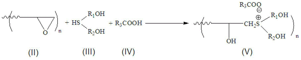 Ionic curing agent and preparation method thereof