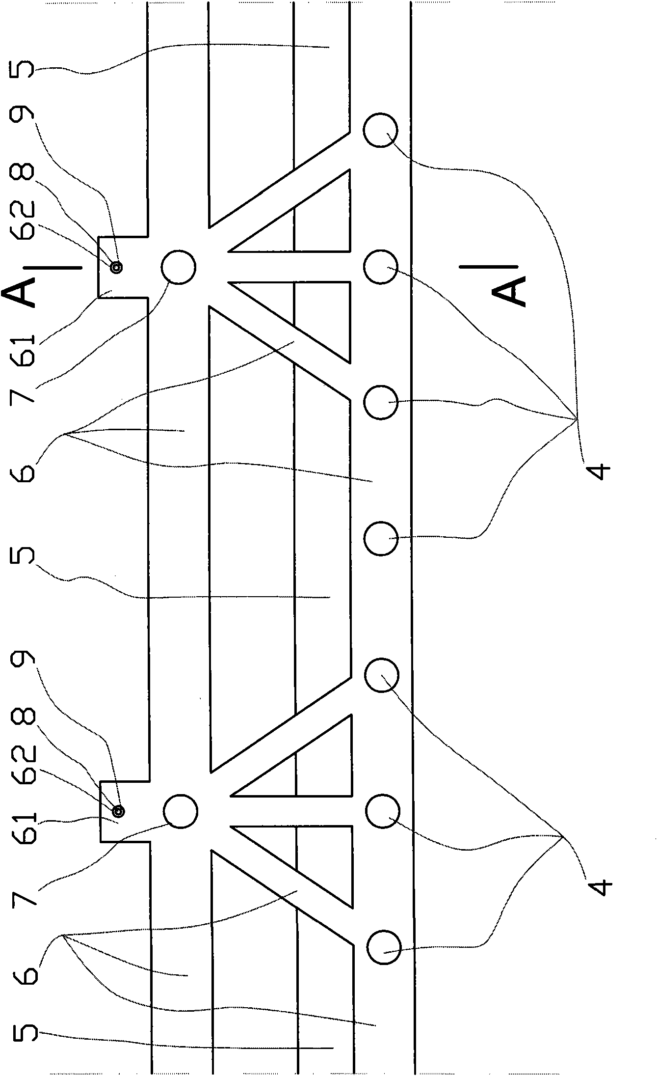 Novel deep building foundation pit supporting system