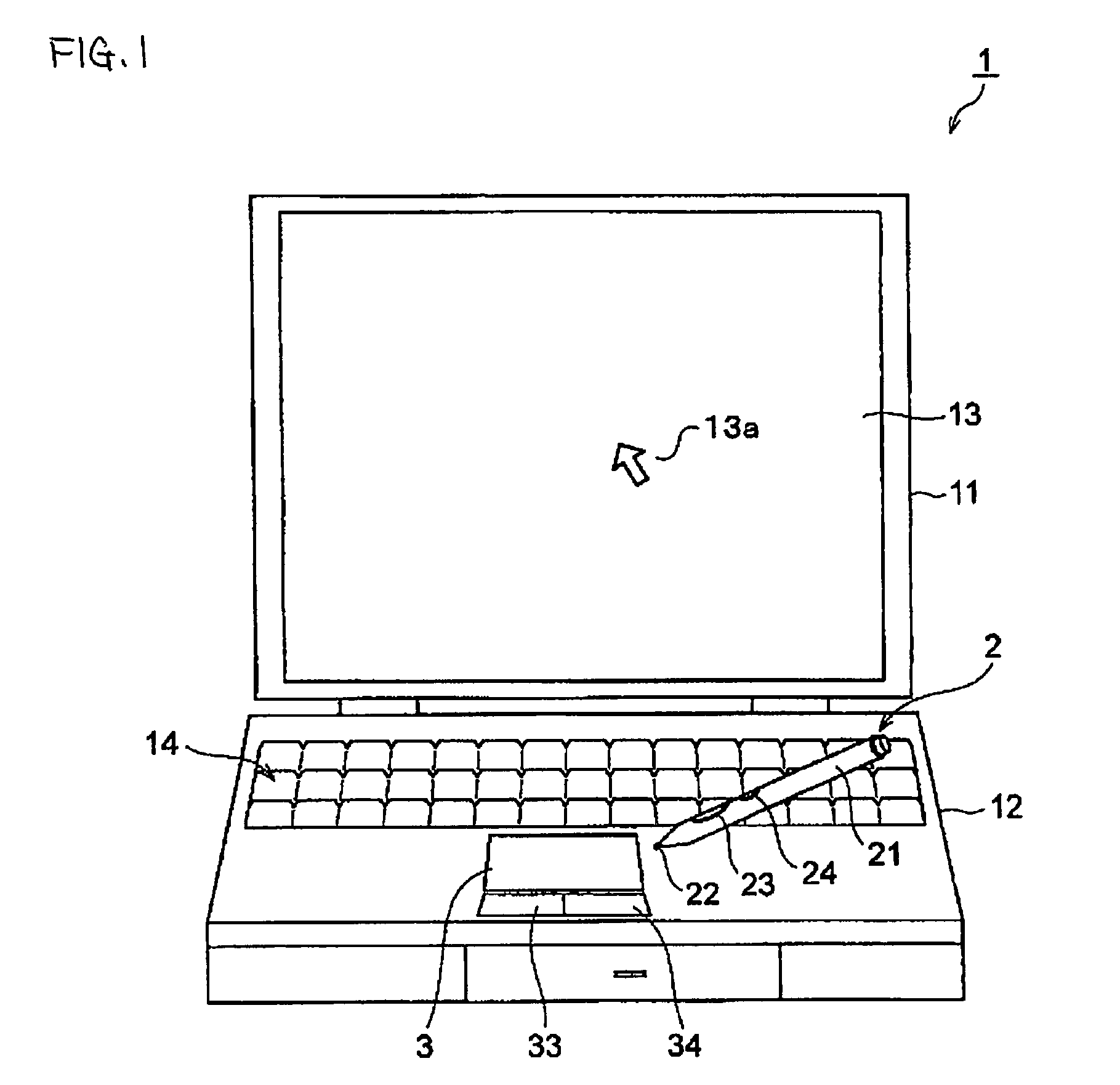 Information processing apparatus, position detecting apparatus and sensing part for performing a detection operation