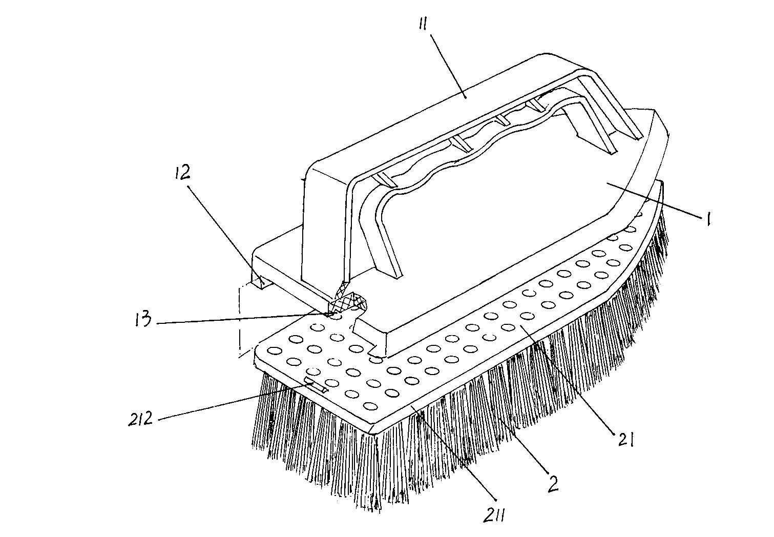 Brush with handle