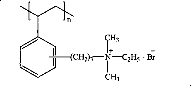 Method for preparing strong alkali anion exchange resin with long spacer arm