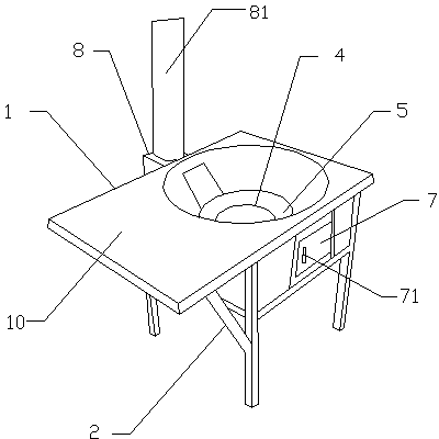 Horseshoe energy-saving kitchen range