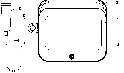 Exhaled air concentration measuring device and method based on human-computer interaction module