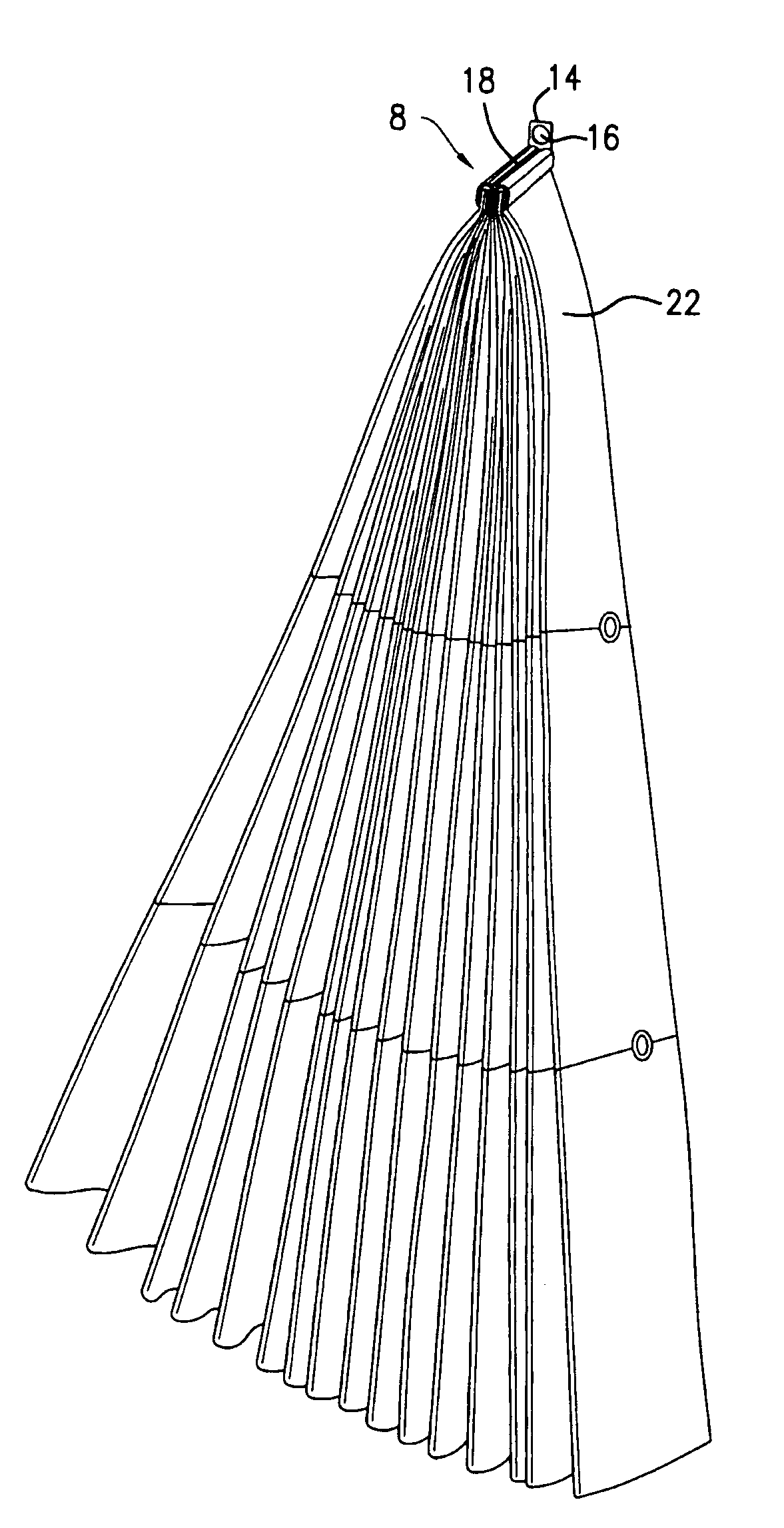 Method and article for securing ornamental bunting and ornamental bunting made by the method