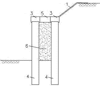 Construction technology of cantilever piling and supporting structure combined with sloping