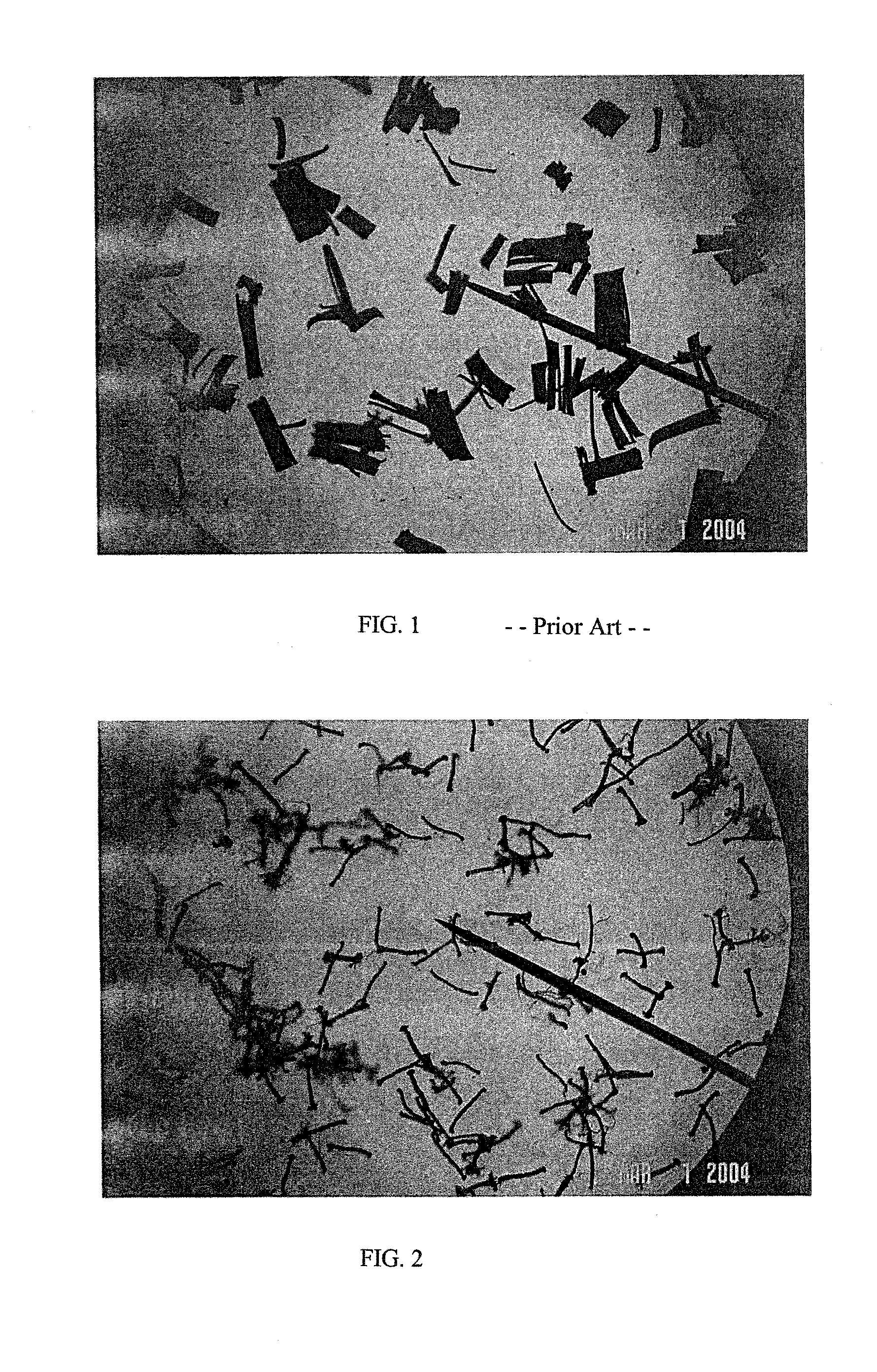 Fiber having increased filament separation and method of making same