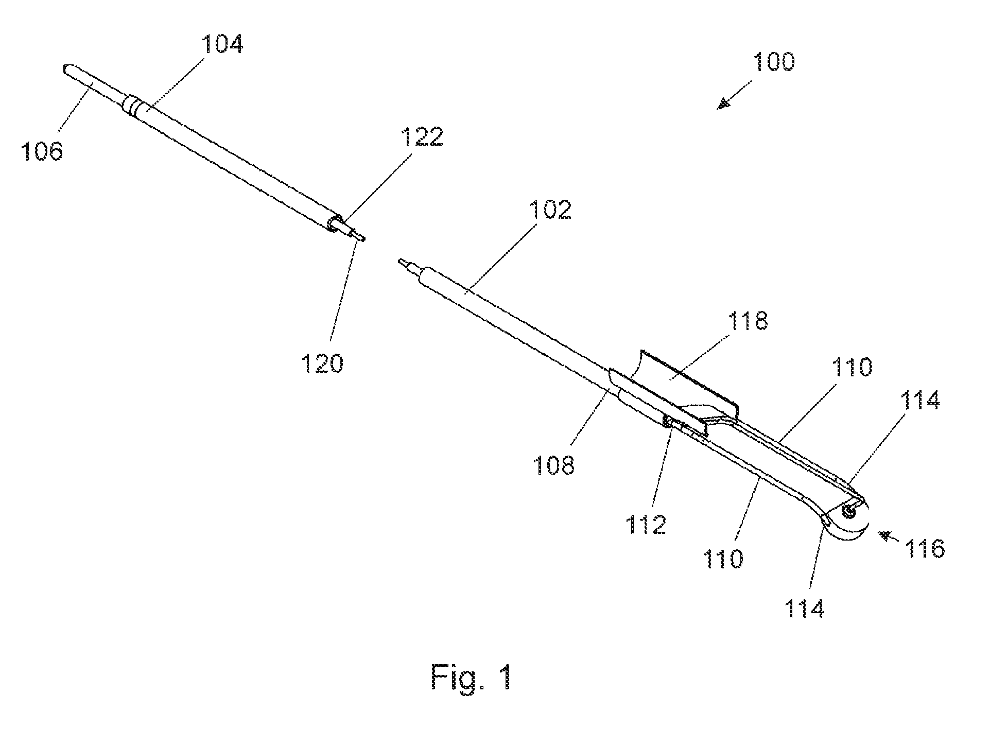 Electrosurgical device having floating potential electrode and adapted for use with a resectoscope