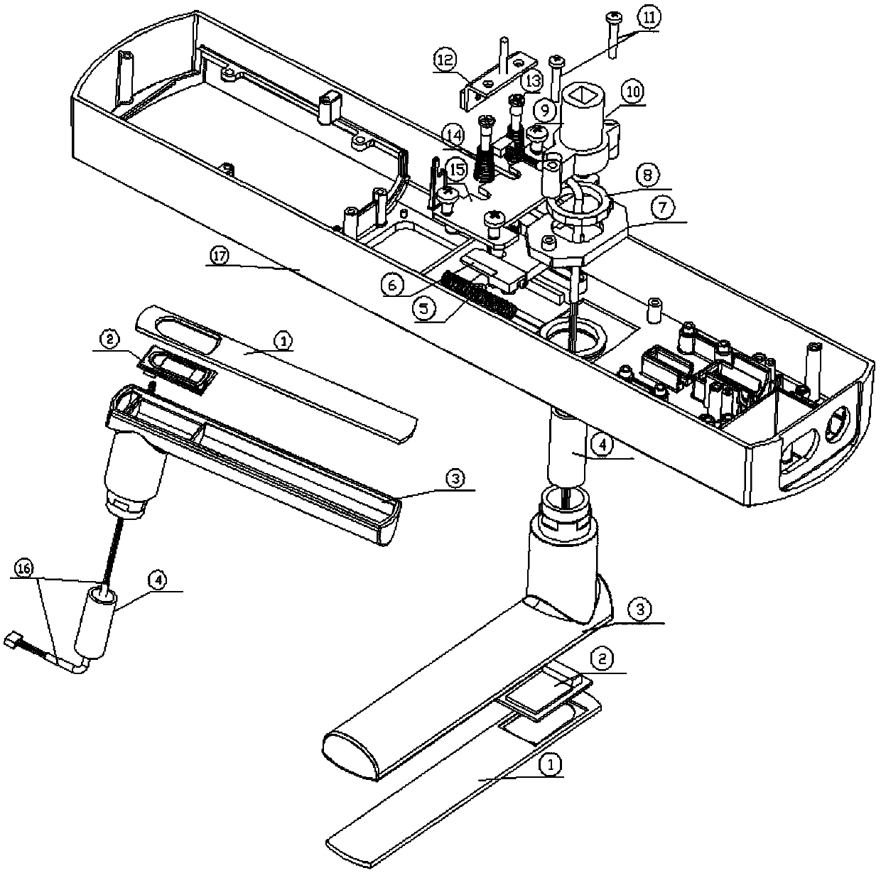 Handling outlet structure of fingerprint reader for electronic lock